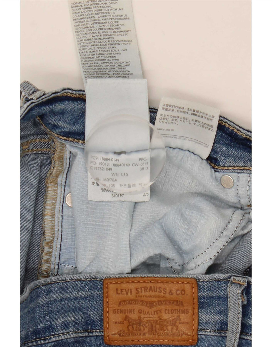 Levi's Dame 712 Crop Slim Jeans W31 L25 Blå Bomuld