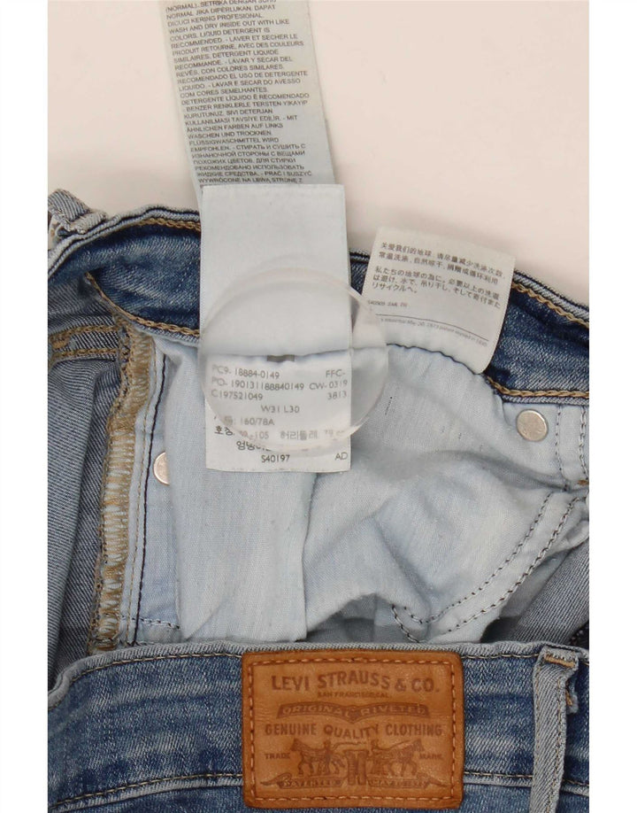 Levi's Dame 712 Crop Slim Jeans W31 L25 Blå Bomuld