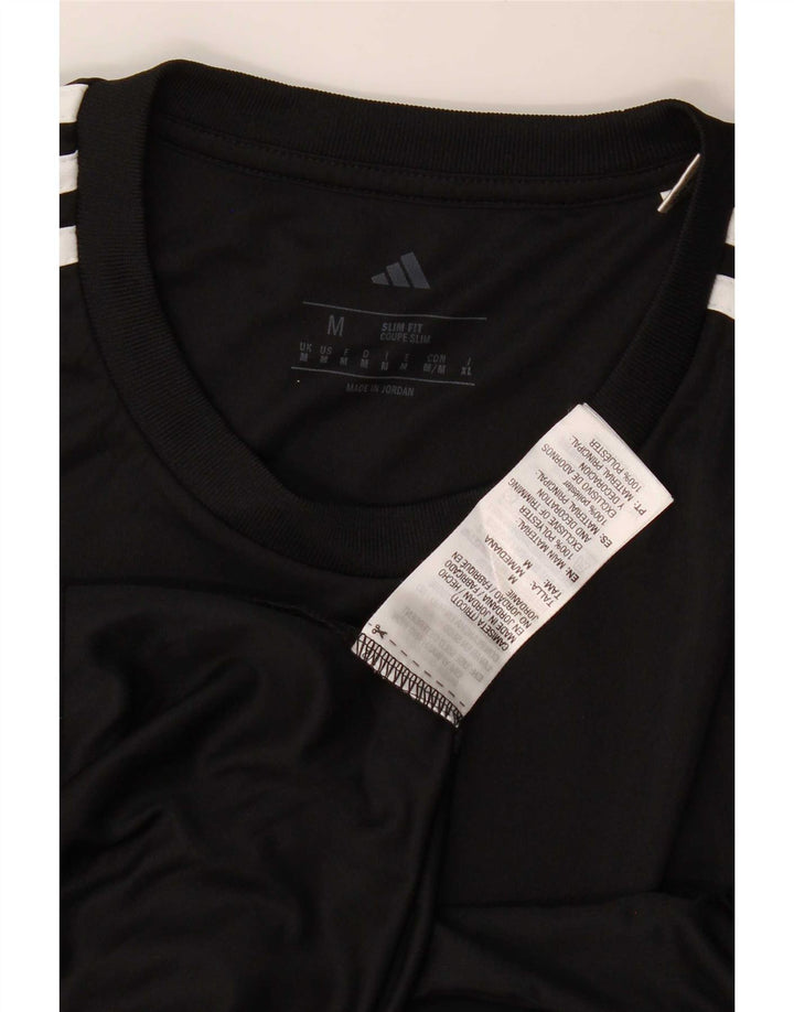 Adidas Herre Aeroready T-Shirt Top Medium Sort Colourblock Polyester