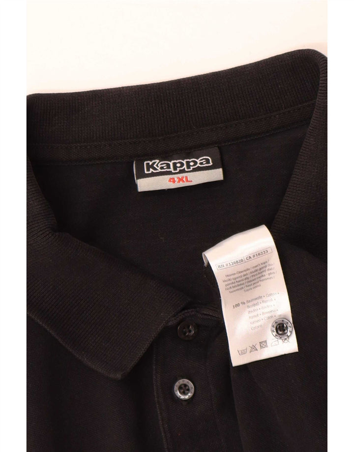Kappa herre poloshirt 4XL sort bomuld