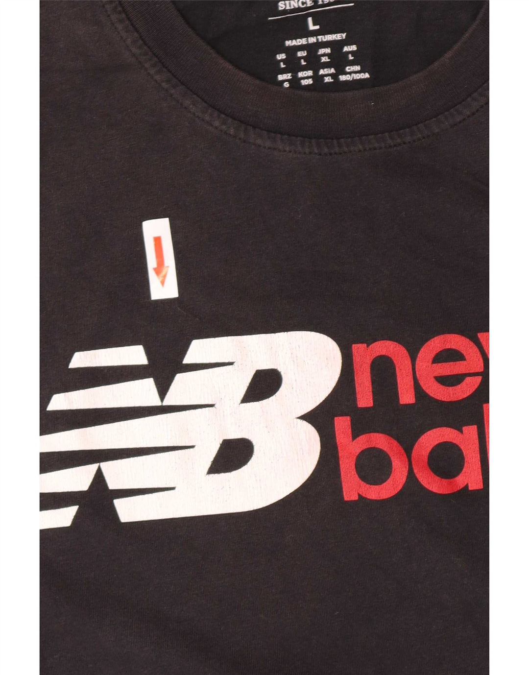 New Balance Herre Grafisk T-Shirt Top Stor Sort