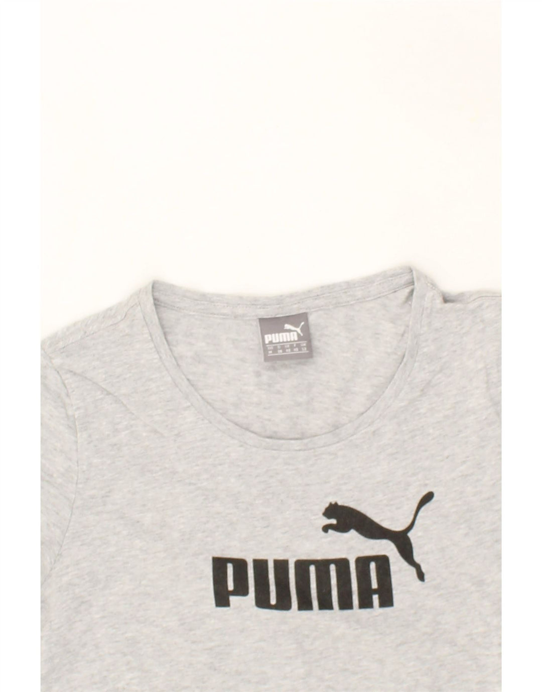 PUMA Womens Graphic T-Shirt Top UK 12 Medium  Grey Cotton Vintage Puma and Second-Hand Puma from Messina Hembry 