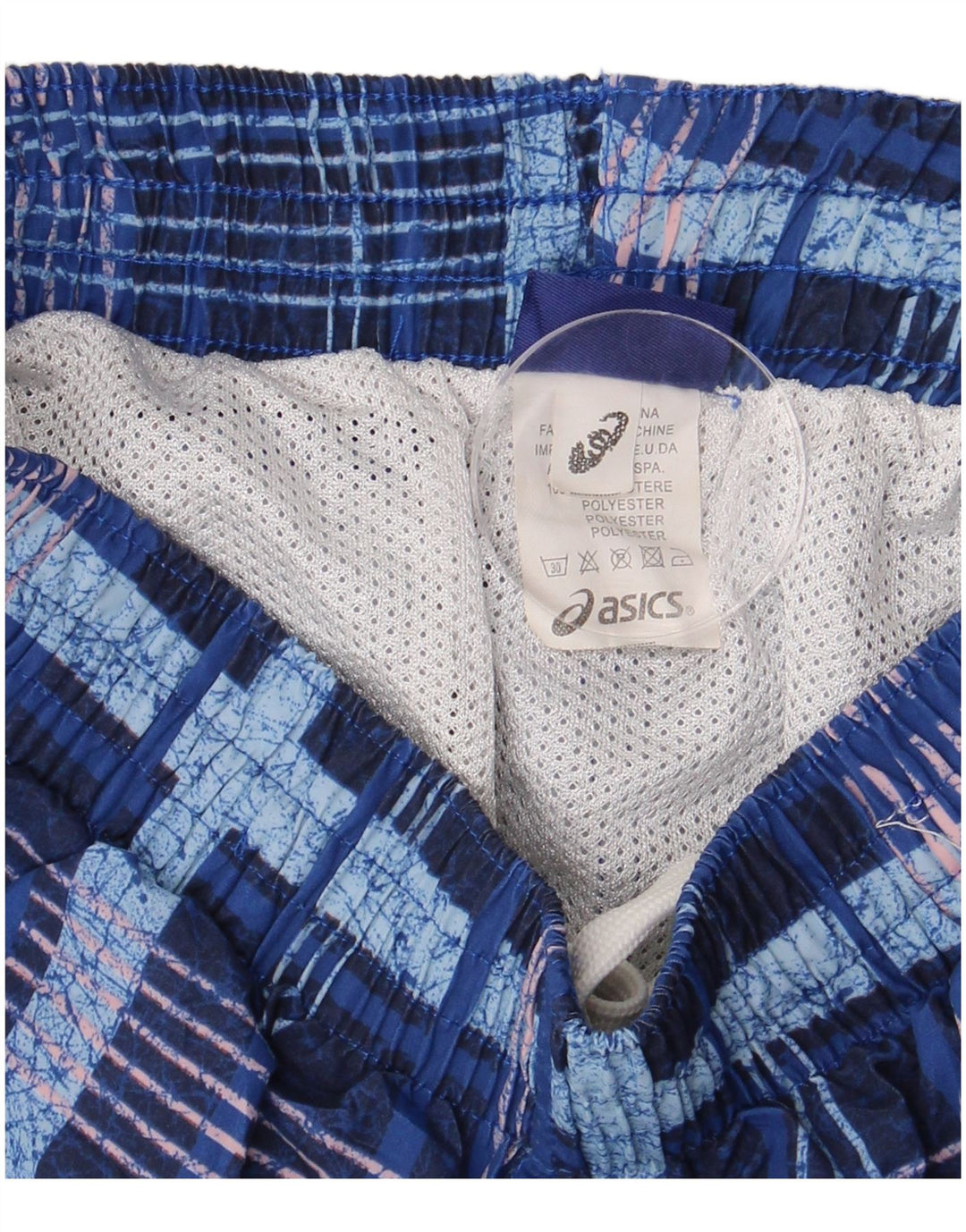 ASICS Badeshorts til mænd Små blå ternet polyester