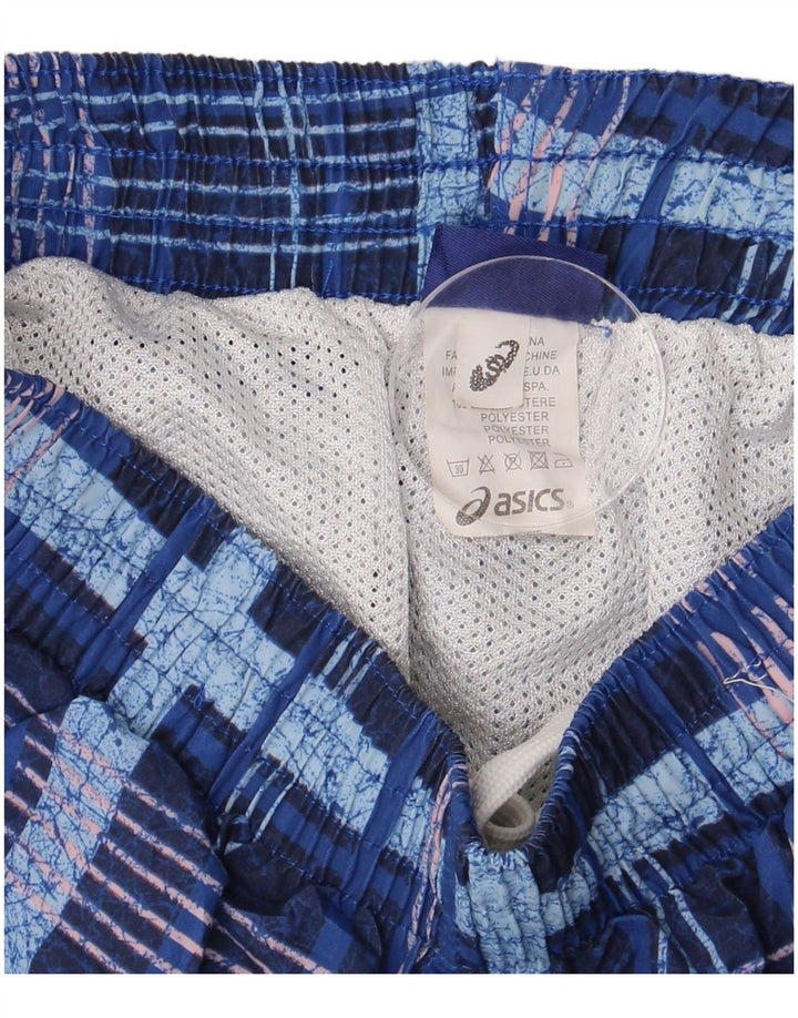 ASICS Badeshorts til mænd Små blå ternet polyester