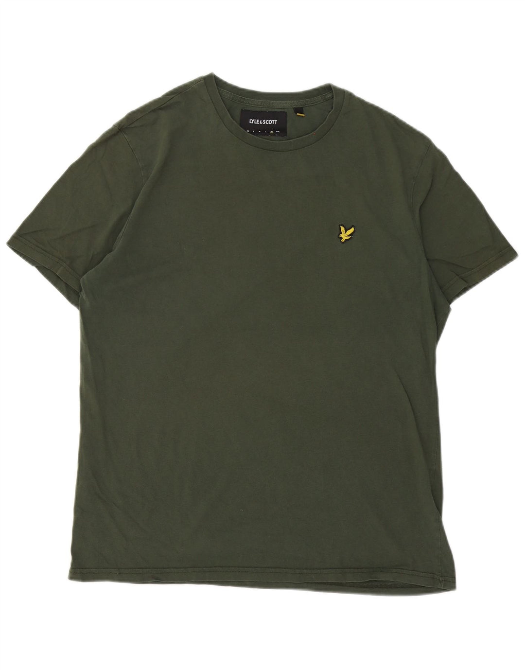 Lyle & Scott Herre T-Shirt Top XL Khaki Bomuld