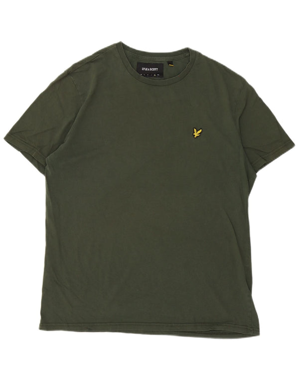 Lyle & Scott Herre T-Shirt Top XL Khaki Bomuld
