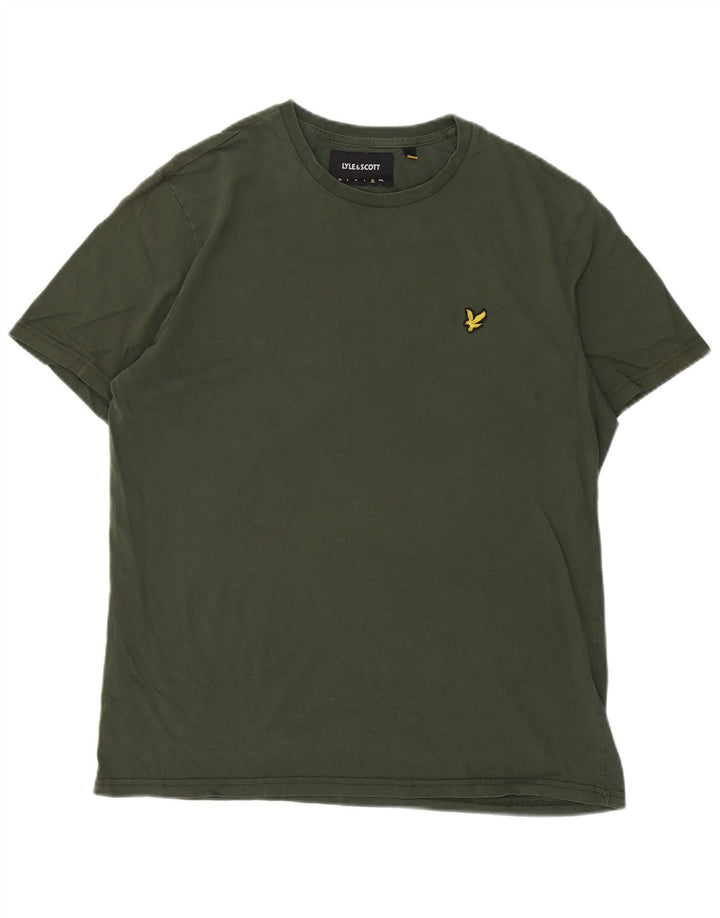 Lyle & Scott Herre T-Shirt Top XL Khaki Bomuld