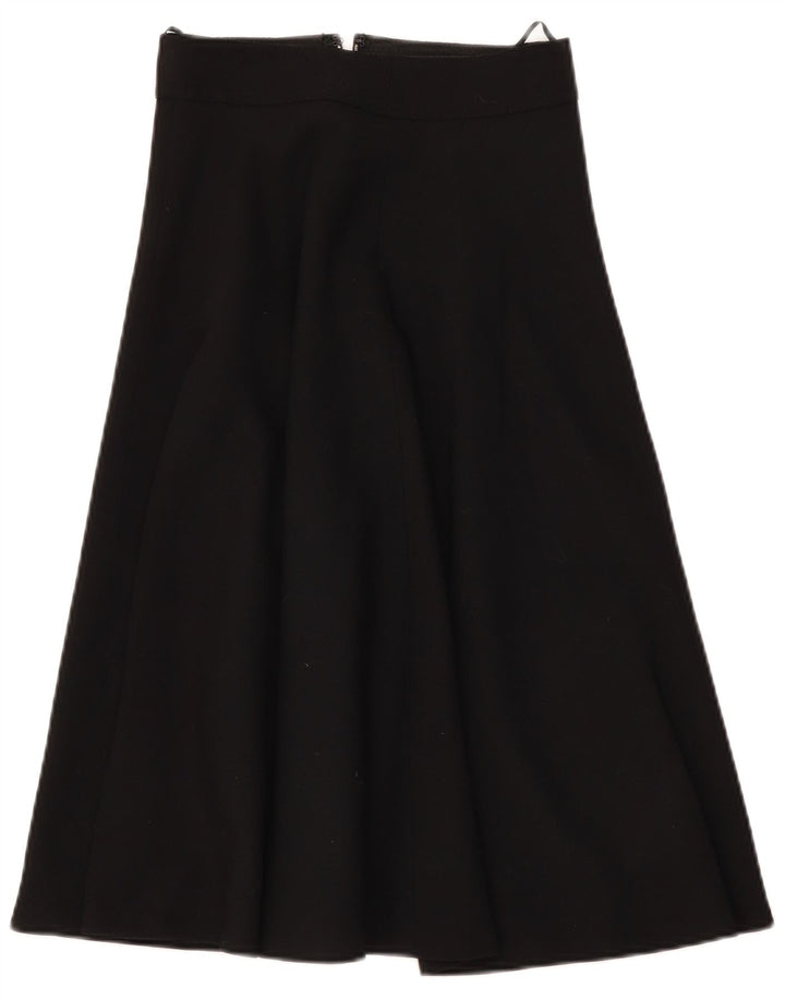 Vintage kvinders højtaljede A-linje nederdel W28 Medium Black