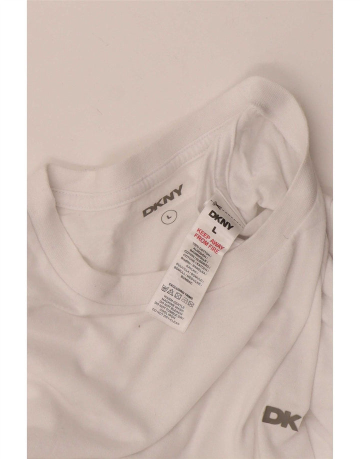 Dkny Boys T-Shirt Top 15-16 År Stor Hvid Bomuld