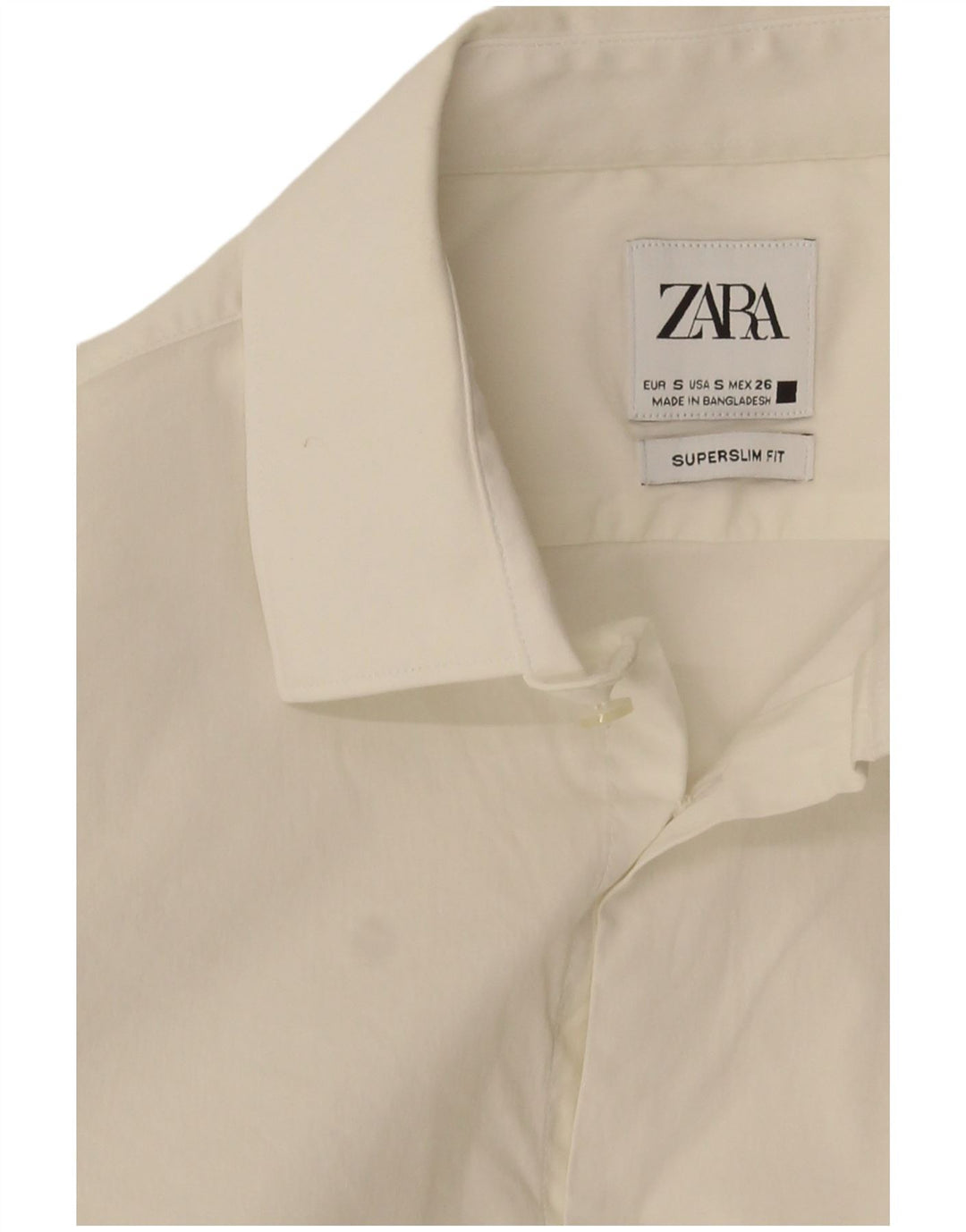 Zara Herre Super Slim Fit skjorte lille hvid