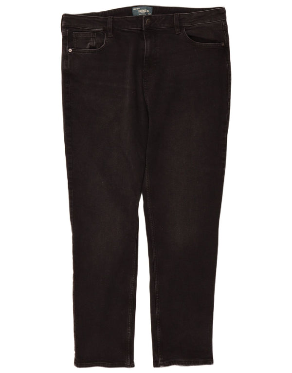 Fat Face Dame Sway Slim Jeans UK 18 XL W38 L30 Sort Bomuld