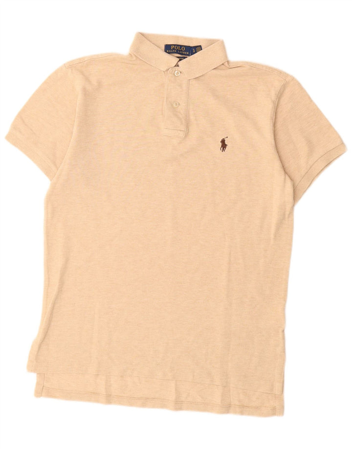 POLO RALPH LAUREN Herre Custom Fit Polo Shirt Lille Beige Bomuld