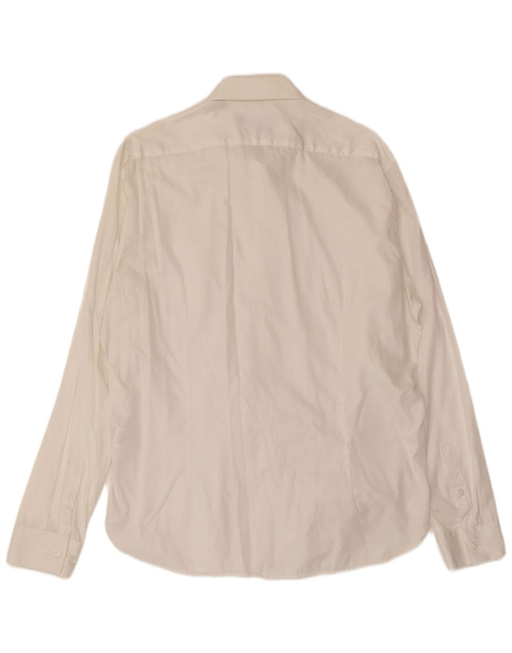 Dkny Herre Slim Fit Skjorte Medium Hvid Bomuld