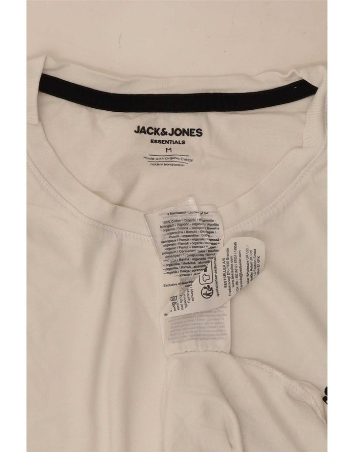 Jack & Jones Herre T-Shirt Top Medium Hvid Bomuld