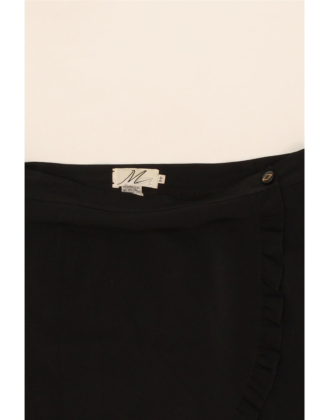 VINTAGE Womens A-Line Skirt IT 44 Medium W30 Black Polyester Vintage Vintage and Second-Hand Vintage from Messina Hembry 