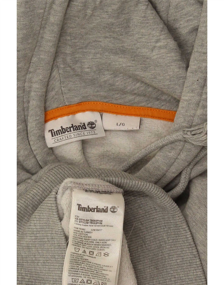 Timberland Grafisk hættetrøje til mænd, stor grå bomuld