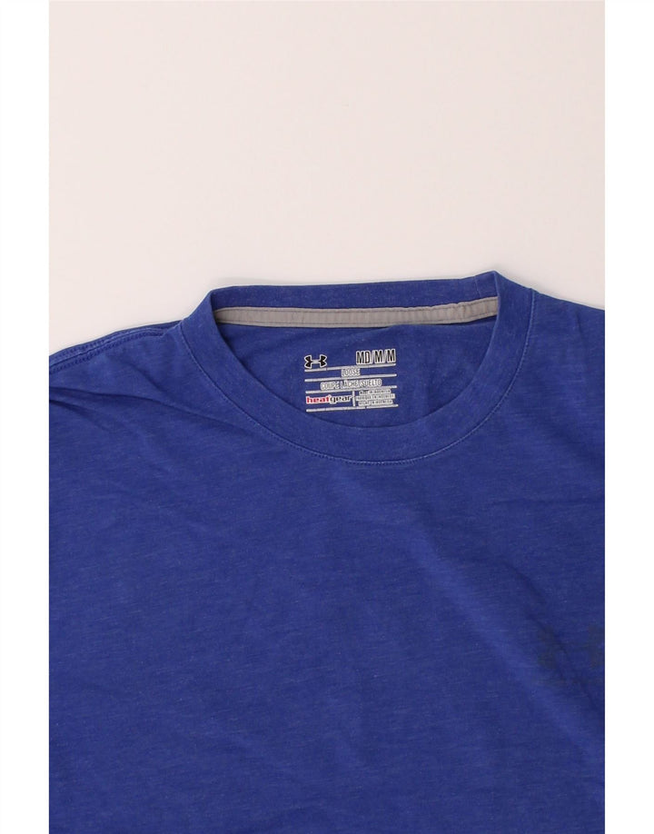 UNDER ARMOUR Mens Heat Gear T-Shirt Top Medium Blue Vintage Under Armour and Second-Hand Under Armour from Messina Hembry 