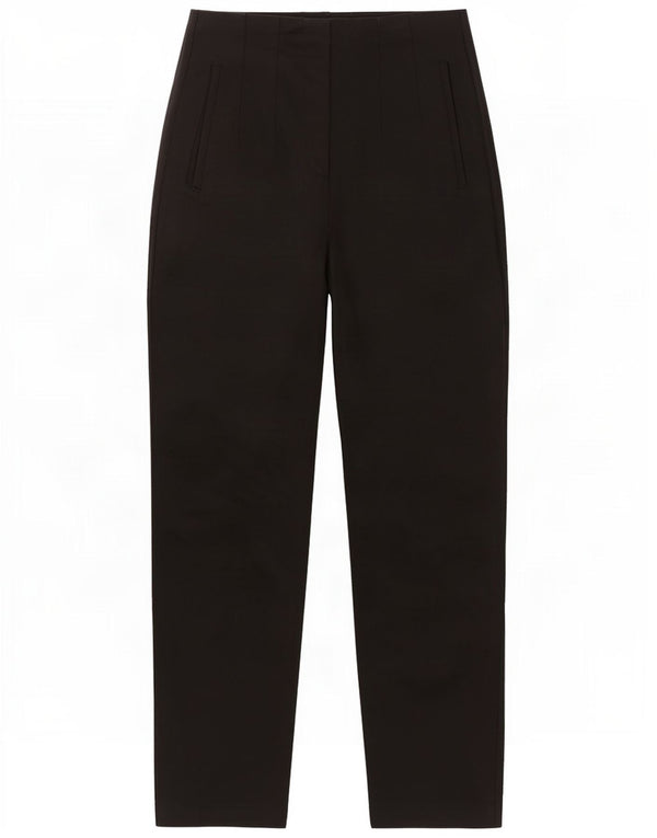 Zara Womens High Waist Tapered Casual Trousers Small W26 L26 Black