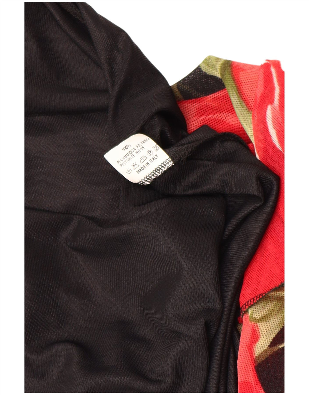 VINTAGE ærmeløs maxikjole til kvinder UK 12 Medium Black Floral Polyamid