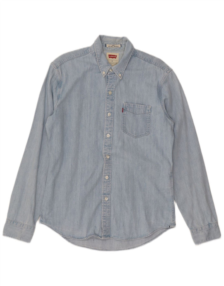 LEVI'S Slim Fit denimskjorte til mænd mellemblå bomuld