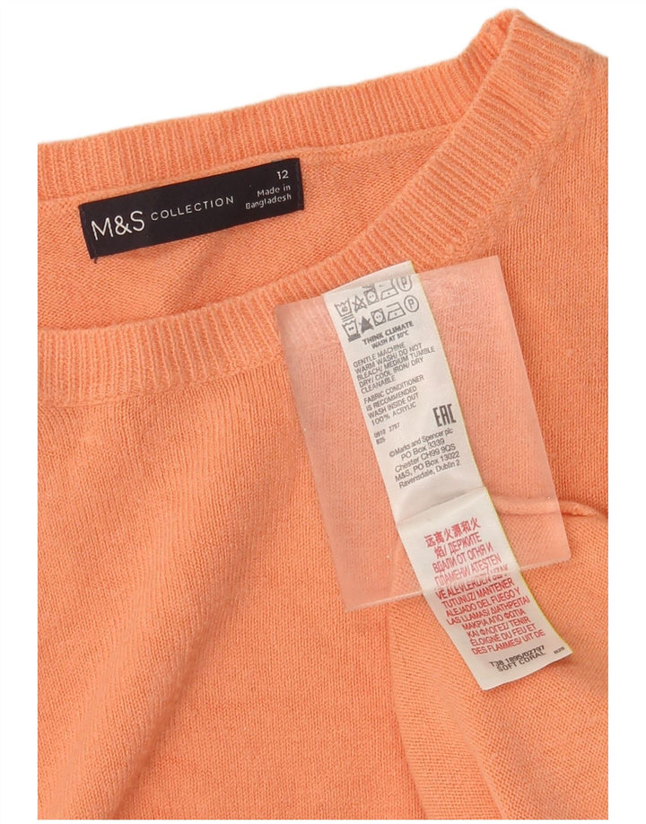 Marks & Spencer Dame sweater med rund hals DK 12 Medium Orange Akryl