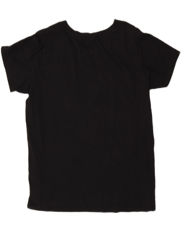 Levi's Dame T-Shirt Top UK 18 XL Sort Bomuld