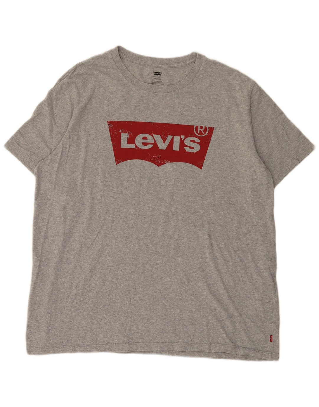 Levi's Herre Standard Grafisk T-Shirt Top XL Grå Bomuld
