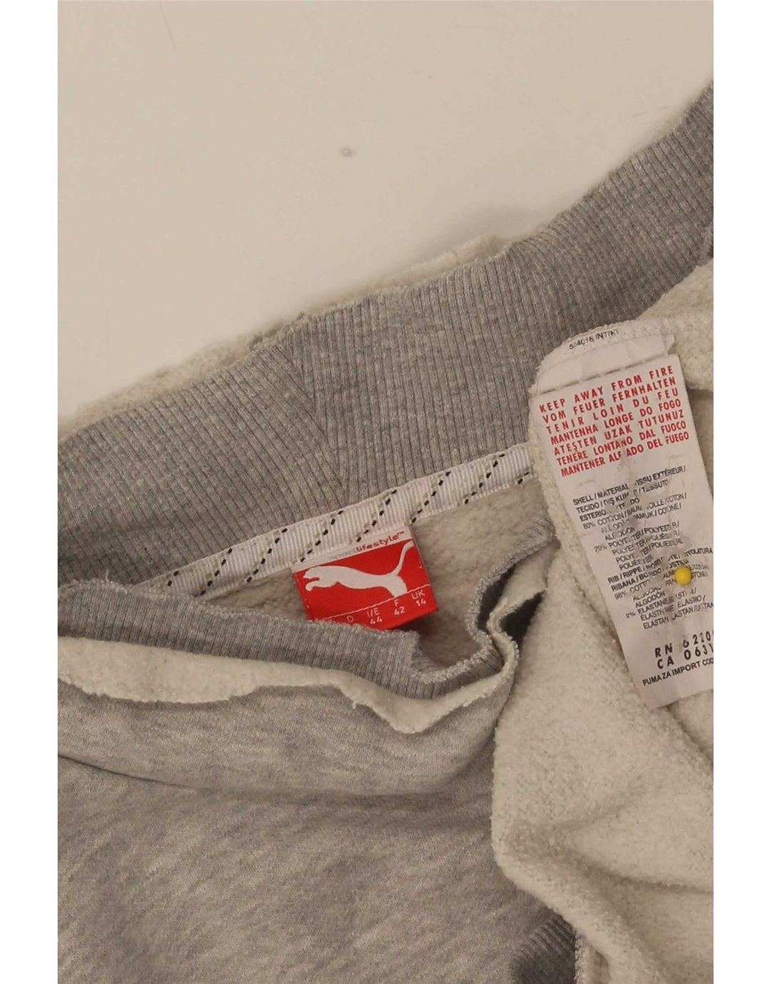 Puma Sweatshirt Jumper UK 14 Medium Grey Flecked Bomuld