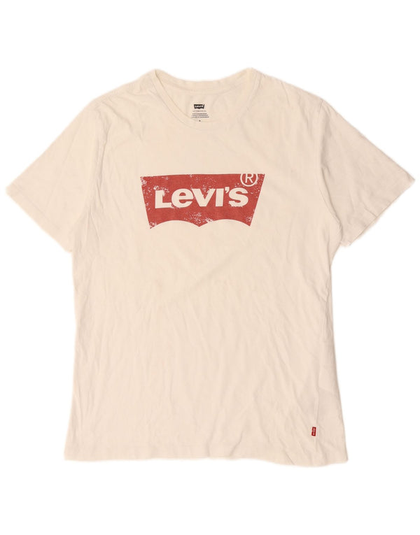Levi's Herre grafisk T-shirt top mellem hvid bomuld