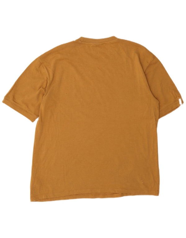 Adidas Dame Oversized grafisk T-shirt Top UK 8 Lille brun bomuld