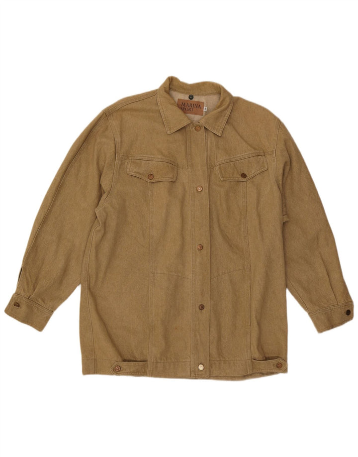 Marina Sport Dame Oversized denimjakke Størrelse 19 Lille Khaki Bomuld
