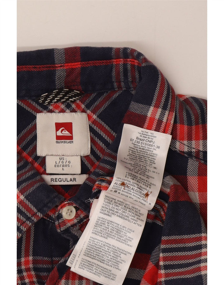 Quiksilver Herre Regular Fit Flanellskjorte Stor rød ternet bomuld