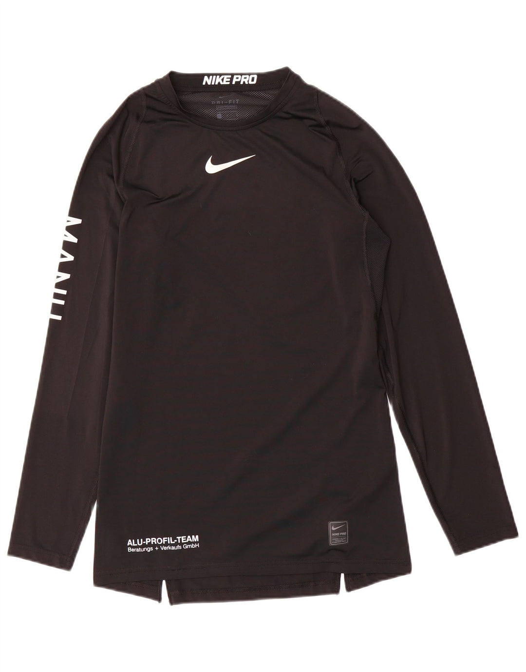 Nike Herre Dri Fit Grafisk Top Langærmet Stor Sort Polyester