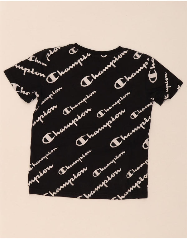 Champion Boys Grafisk T-Shirt Top 7-8 år Lille sort bomuld