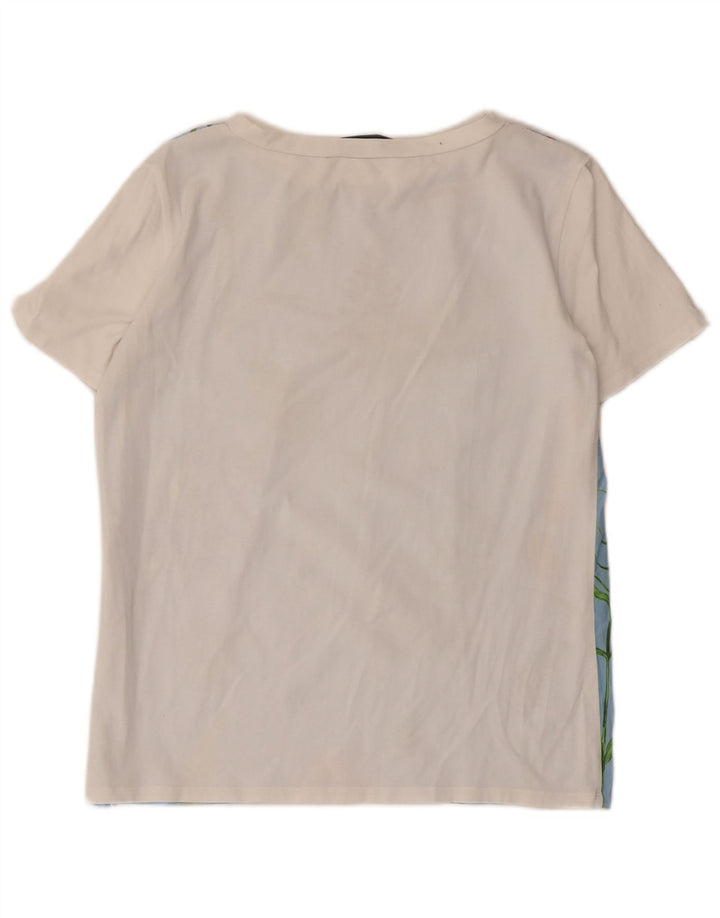 Max Mara Dame Weekend T-Shirt Top UK 12 Medium Blue Floral