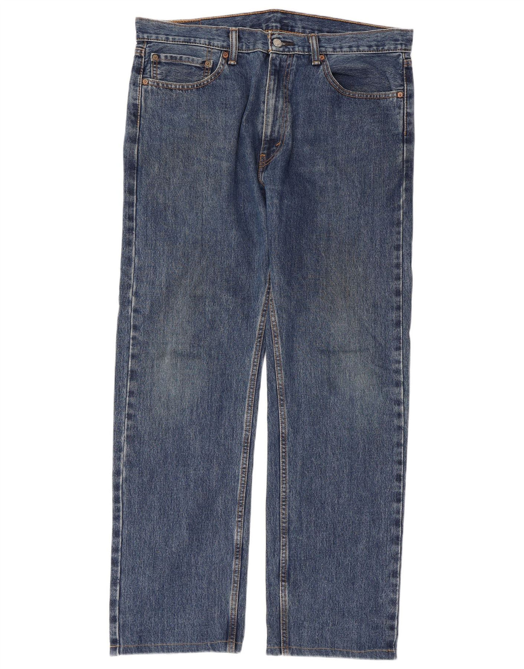 LEVI'S Herre 505 Straight Jeans W36 L32 Blå