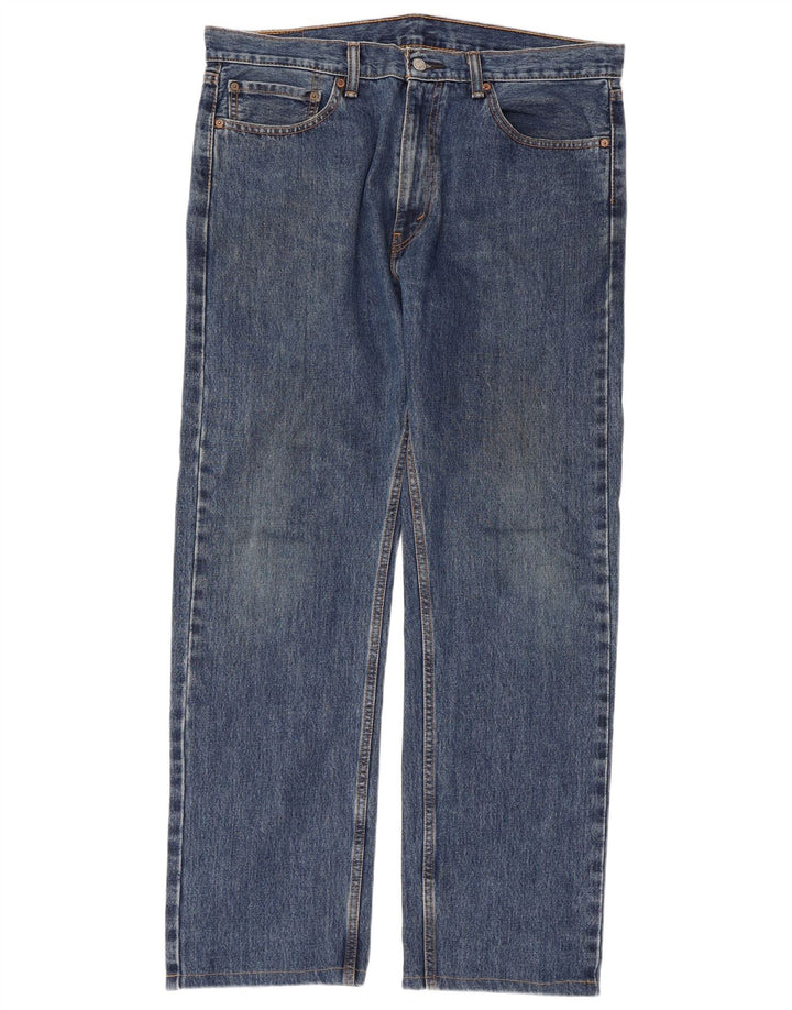 LEVI'S Herre 505 Straight Jeans W36 L32 Blå