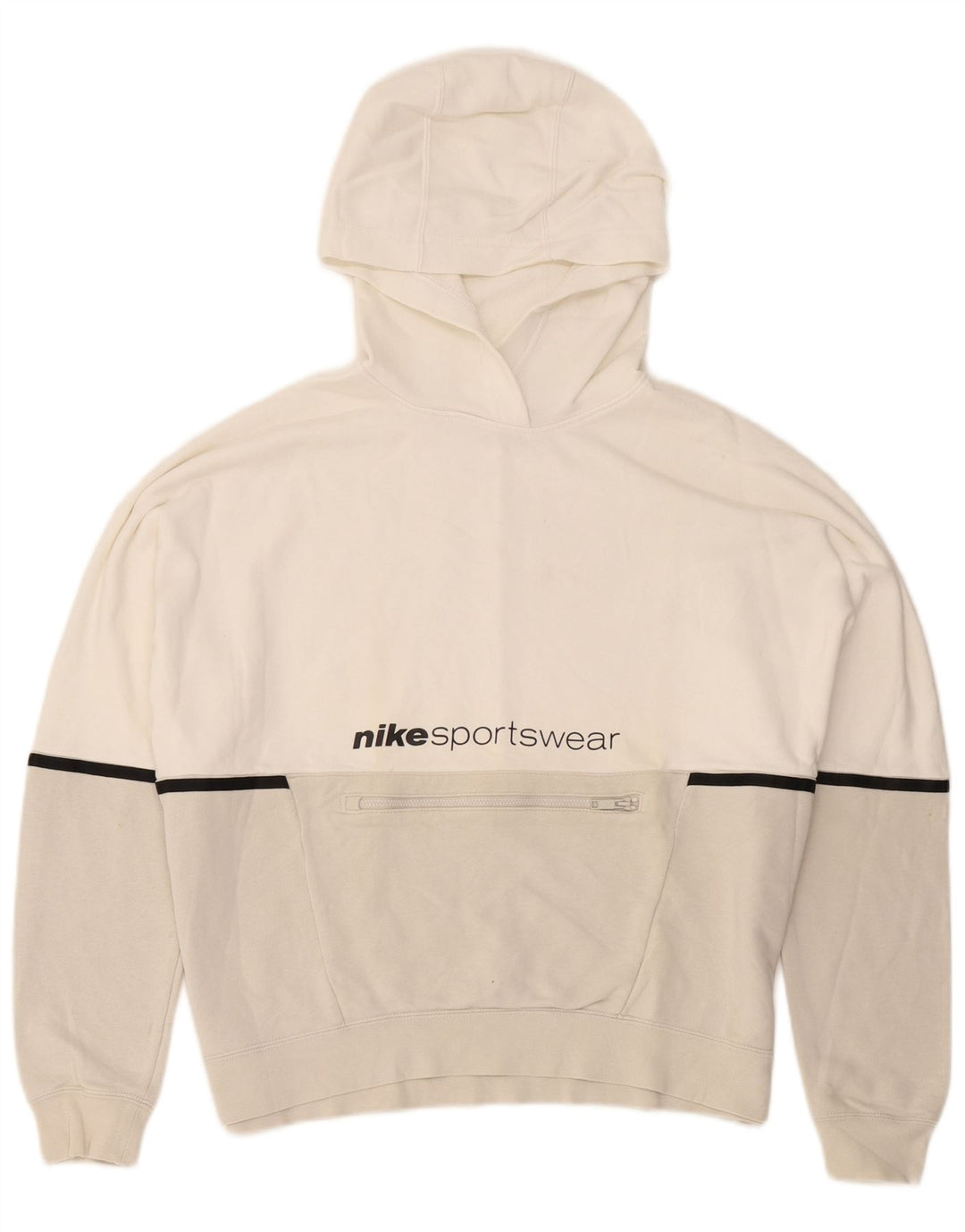 Nike grafisk hættetrøje til mænd mellem hvid Colourblock Bomuld