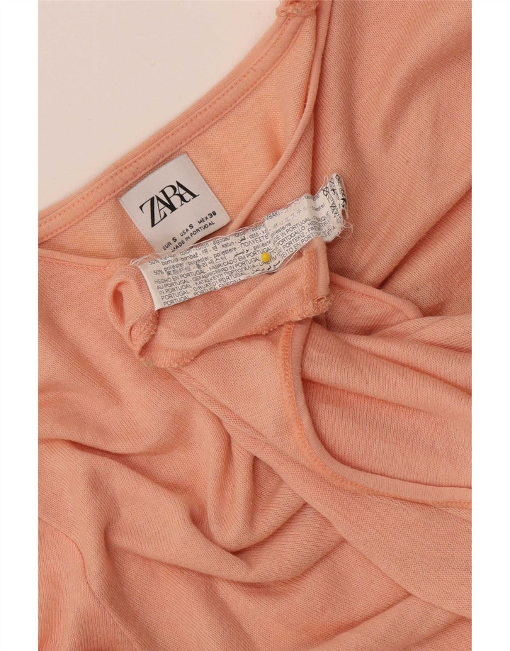 Zara Herre T-shirt Top Lille Pink Bomuld