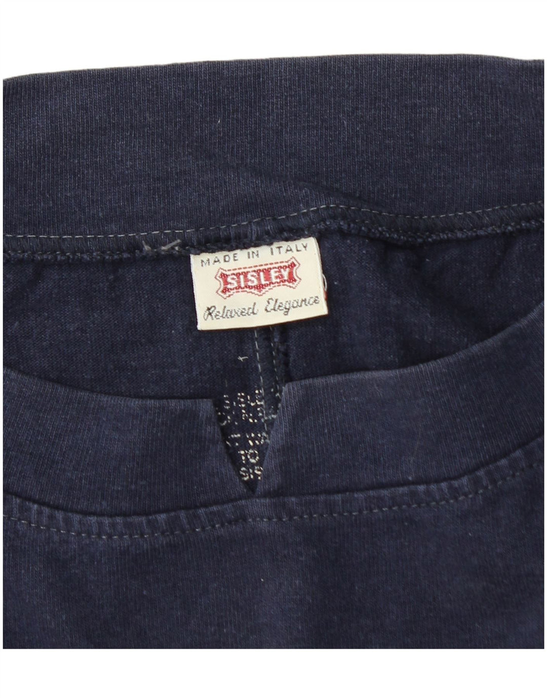 Sisley Womens Grafisk Oversized Sweatshirt Jumper UK 14 Medium Navy Blue