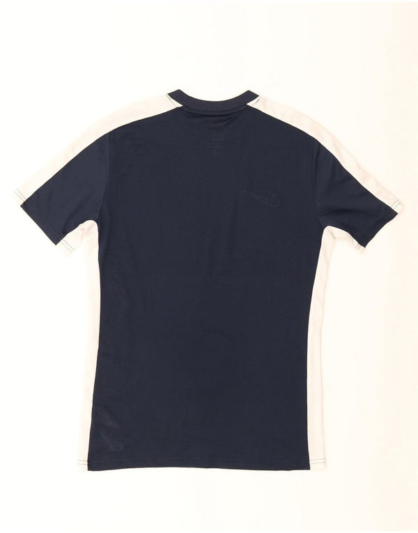 Nike Herre Dri Fit Slim Fit Grafisk T-shirt Top Medium Marineblå Colourblock