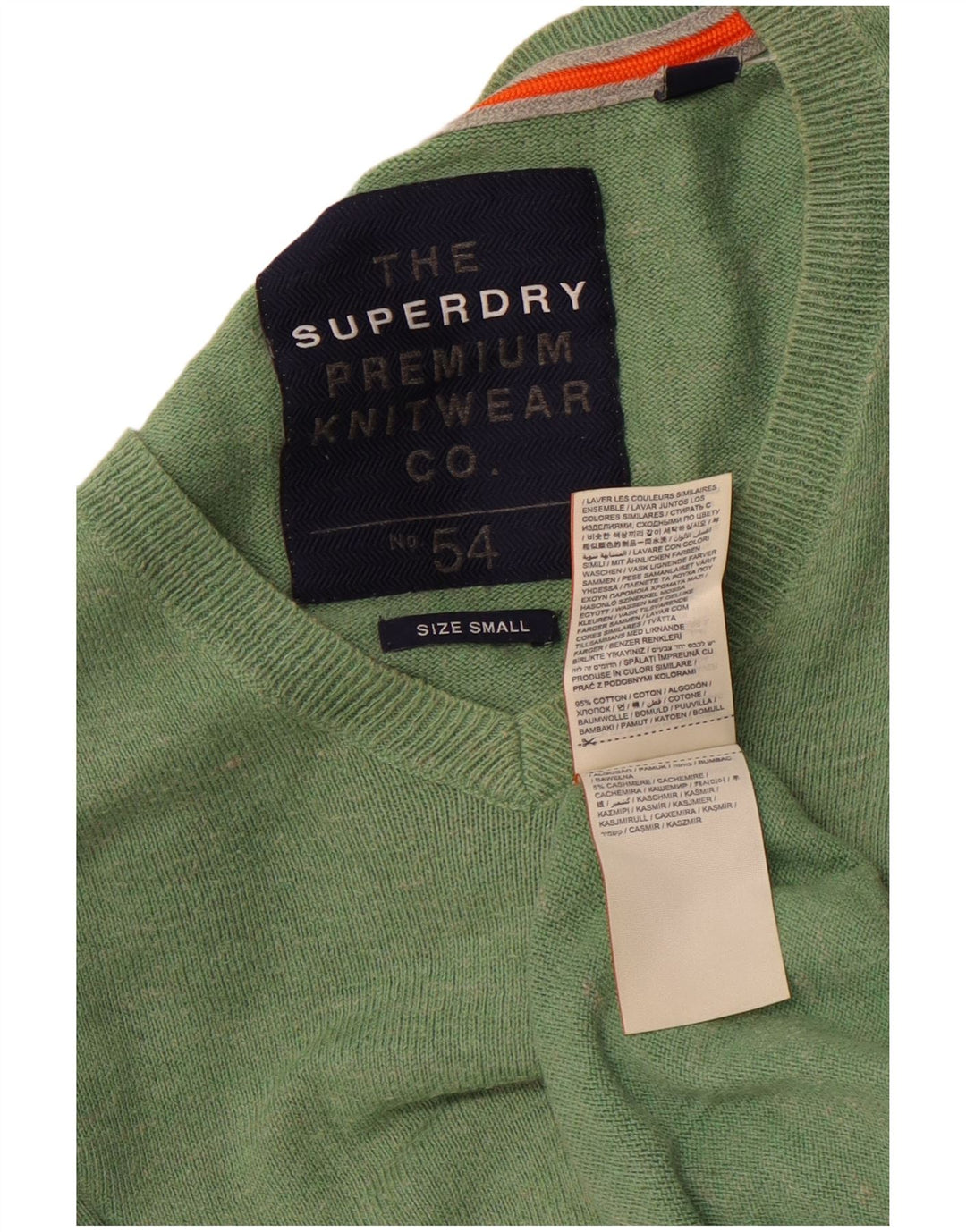 Superdry Herre V-hals sweater lille grøn bomuld