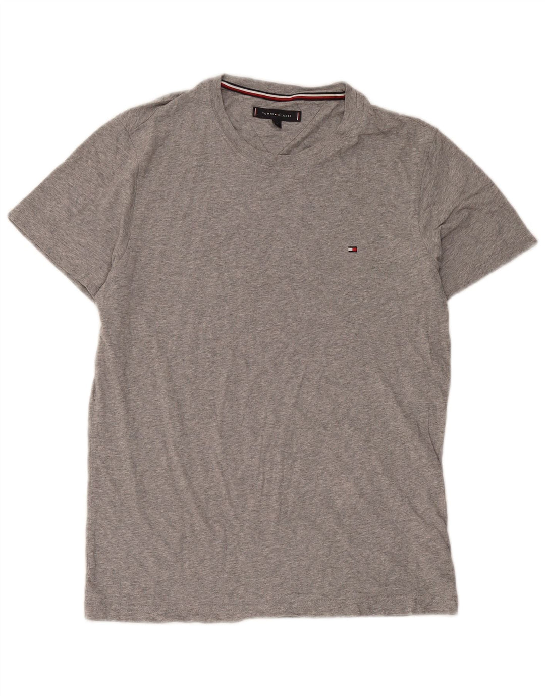 Tommy Hilfiger Herre T-Shirt Top Medium Grå Bomuld