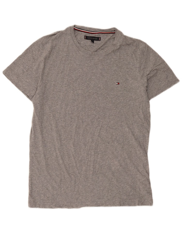 Tommy Hilfiger Herre T-Shirt Top Medium Grå Bomuld
