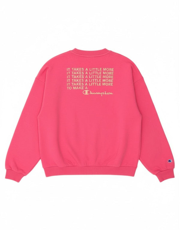 Champion Piger Grafisk Sweatshirt Jumper 9-10 år Medium Pink Bomuld