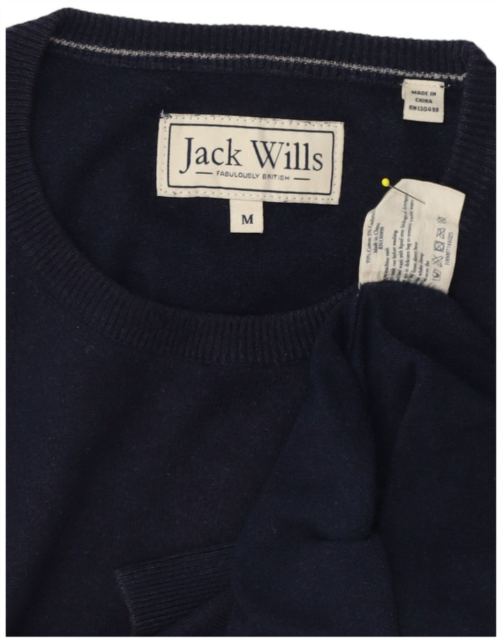 Jack Wills Herre Crew Neck Jumper Sweater Medium Navy Blue Bomuld