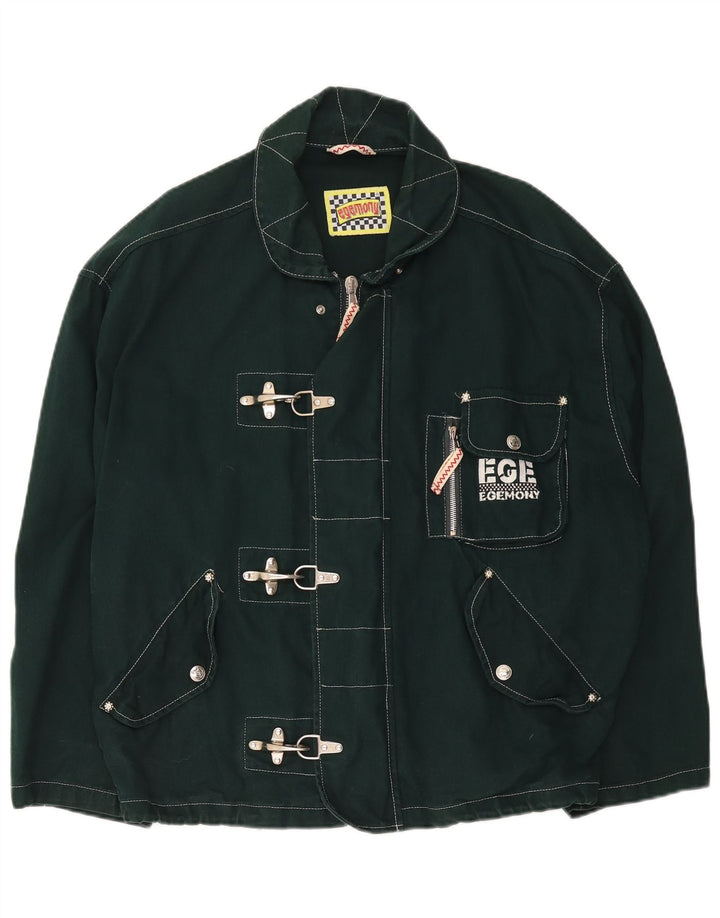 Egemony Herre Graphic Utility Jacket UK 42 XL Grøn Polyester