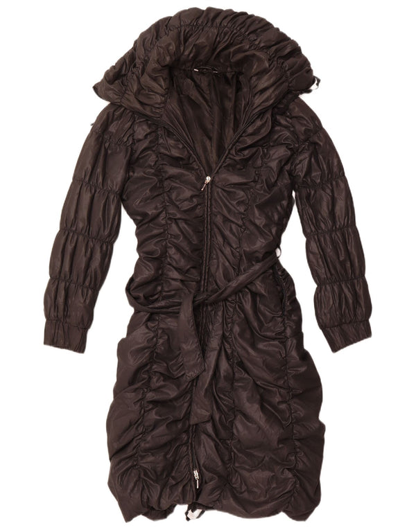 Stefanel Dame Polstret Frakke IT 42 Medium Sort Polyester