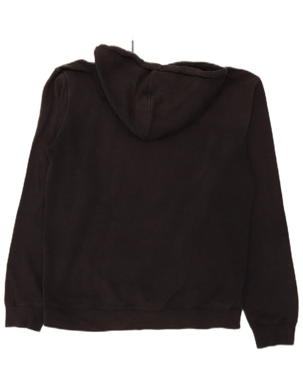 Quiksilver Herre grafisk hættetrøje Jumper Medium Sort Bomuld
