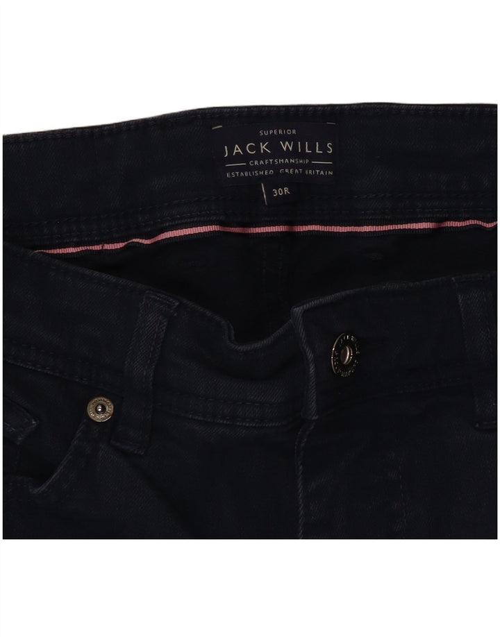 Jack Wills Dame Slim Fit Denim Shorts W30 Medium Navy Blue Bomuld
